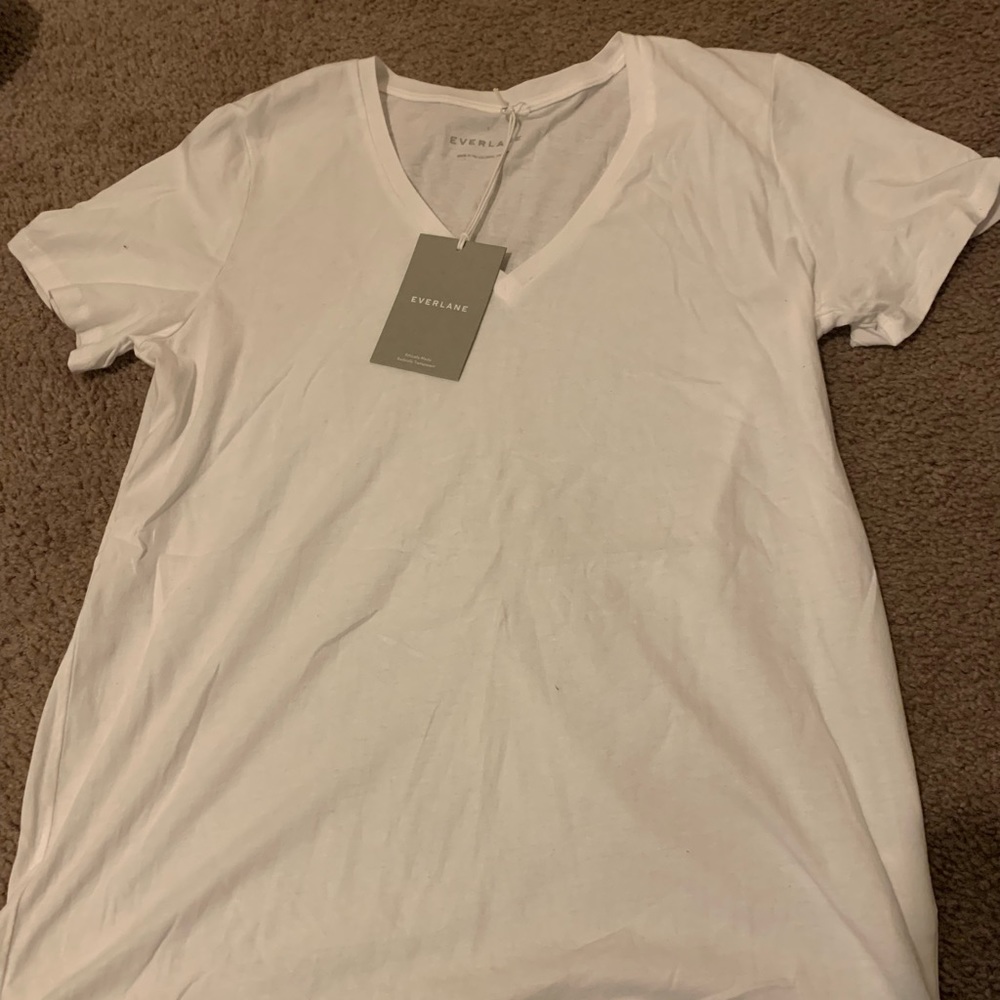 NWT Everlane Organic Cotton V-Neck size Large
